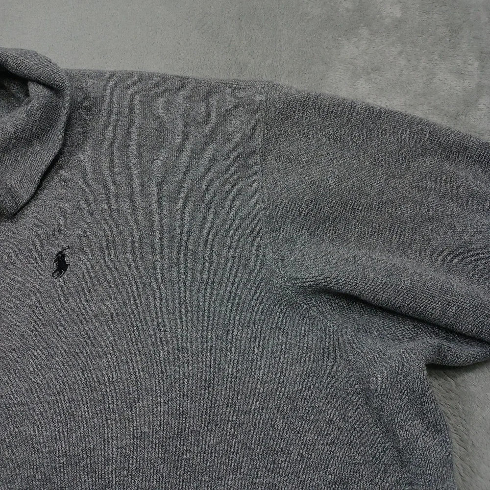 Polo Ralph Lauren Sweater Mens 4XB Gray 1/4 Zip Pullover Preppy Cotton